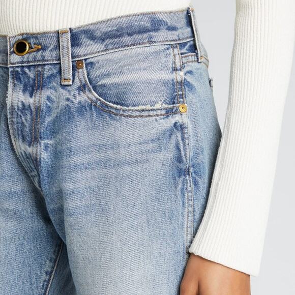 KHAITE Denim - KHAITE | NWT Kyle Low-Rise Straight-Leg Jeans Santa Fe Light Wash 28